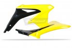Radiator scoops POLISPORT (pair) black/yellow RM01