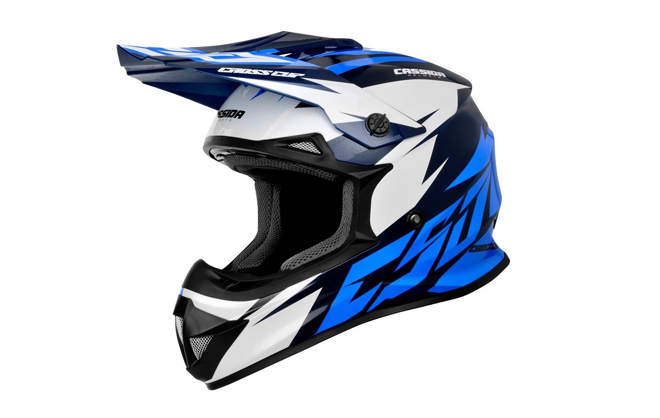 Motocross Helmet CASSIDA CROSS CUP TWO blue/ dark blue/ white 2XL