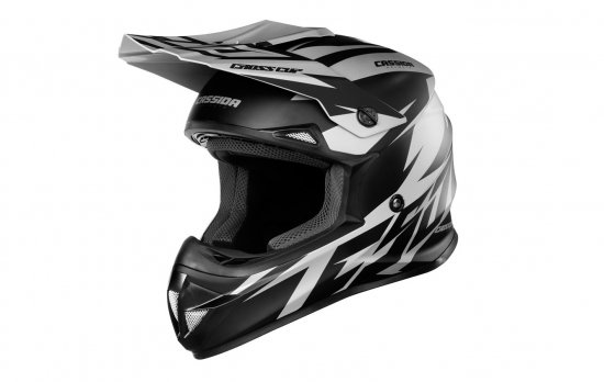 Motocross Helmet CASSIDA CROSS CUP TWO grey matt/ black M