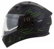 Full face helmet CASSIDA INTEGRAL 3.0 HACK matt black /green XS