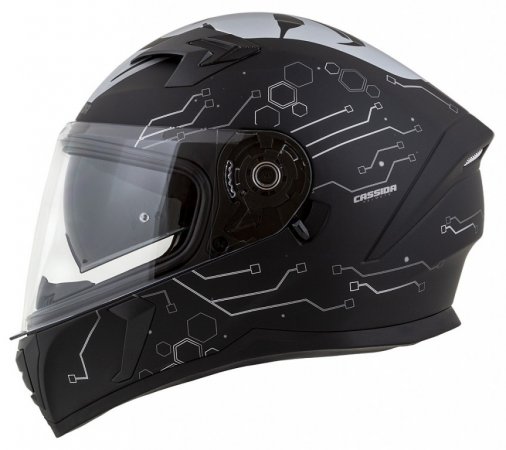 Full face helmet CASSIDA INTEGRAL 3.0 HACK matt black /silver M